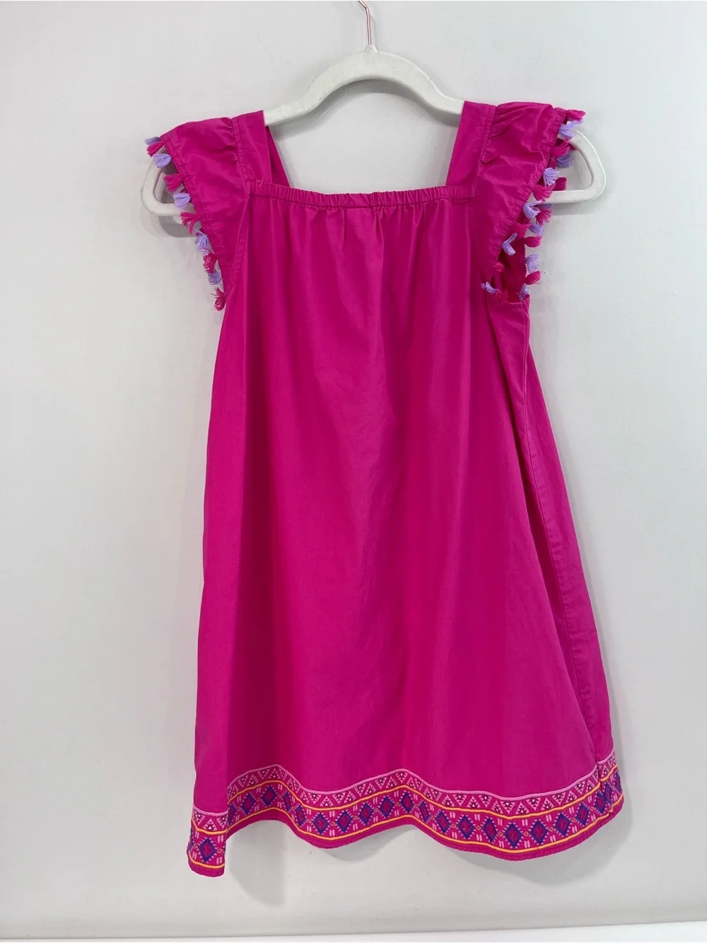 Gymboree Girls Embroidered Shapes Tassel Dress - Island Spice - Pink Girls 10